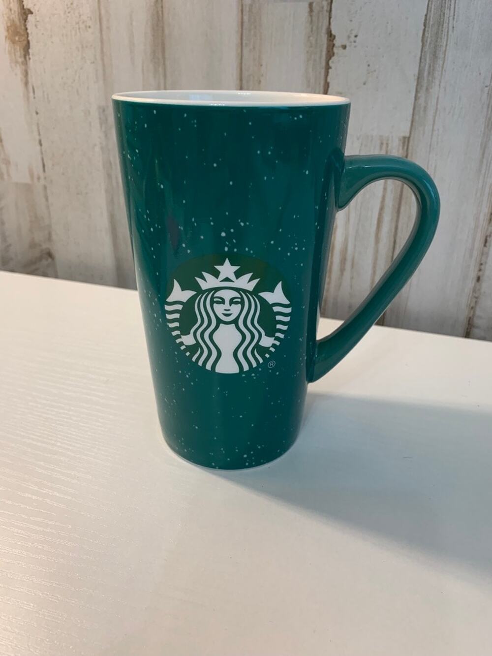Starbucks Winter Tall Mug Speckled Teal Siren Logo 16 fl oz